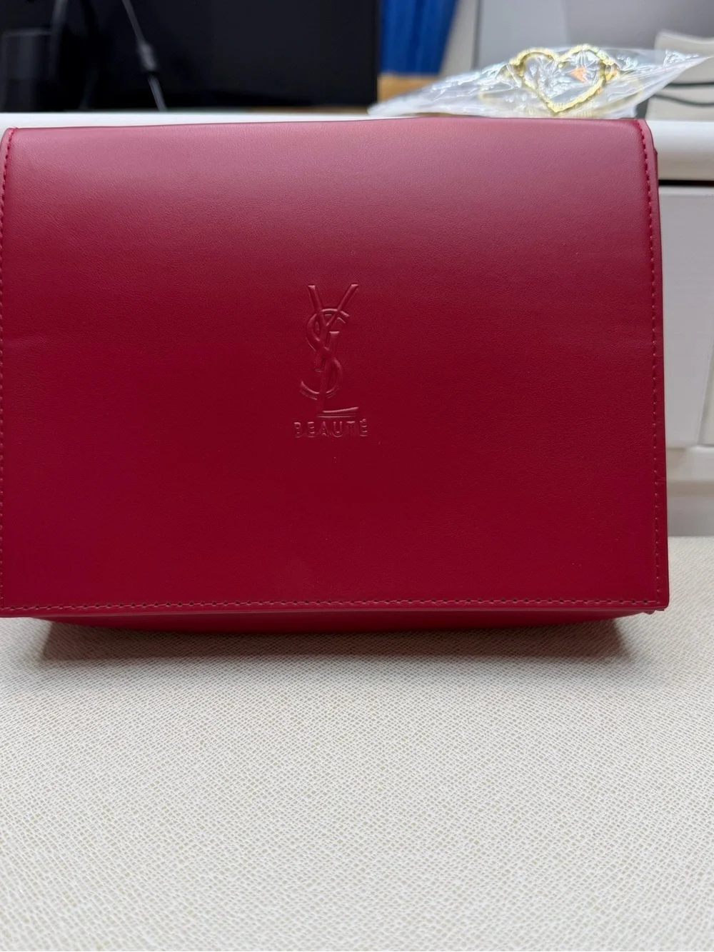 Yves Saint Laurent Red Cosmetic Pouch